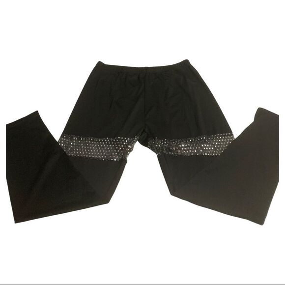 Bling Mesh Panel Leggings - Picture 1 of 5